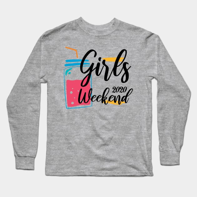 Girls Trip Cute Girls Weekend 2020 Mask Girls Trip 2020 Mask girls trip weekend Long Sleeve T-Shirt by Gaming champion